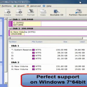 Free partition software with Windows 64bit supports, EASEUS Partition Master Home Edition 6.5.2.mp4