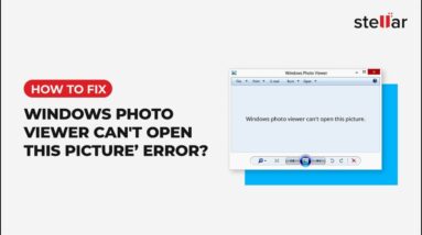 How to Fix ‘Windows Photo Viewer can’t open this Picture’ error?