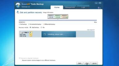 How to recover partitions with EaseUS Todo Backup?