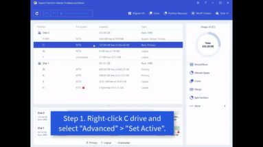 How to Set Active on System C Drive