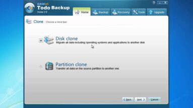 Free copy/clone hard drive disk software to upgrade hard drive - EASEUS Todo Backup.