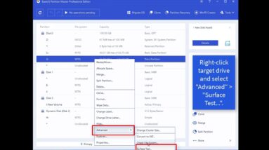Run Surface Test to Check Bad Sectors