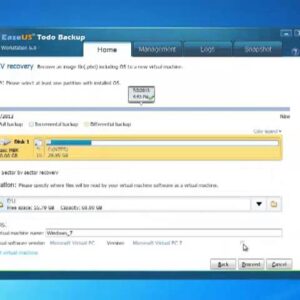 P2V backup and restore in a disaster recovery strategy with EaseUS Todo Backup