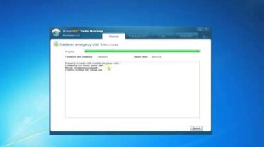 EaseUS Todo Backup bootable disk to recover system in case of system crash