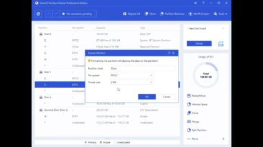 Use EaseUS Partition Master to Format to EXT2/EXT3/EXT4/FAT32