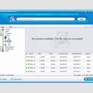 Lost File Recovery of Wondershare Data Recovery(Win)