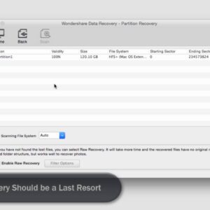 Partition Recovery of Wondershare Data Recovery for Mac