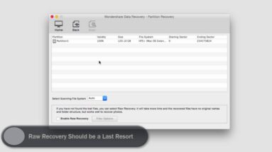 Partition Recovery of Wondershare Data Recovery for Mac