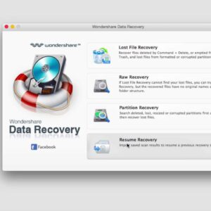 Resume Recovery of Wondershare Data Recovery for Mac